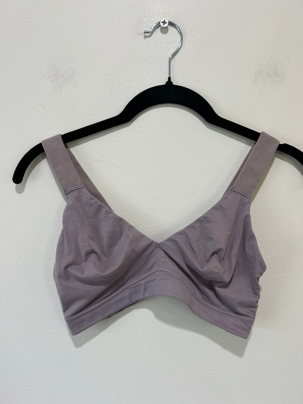 Spanx bralette size M grey purple wide strap elastic band
